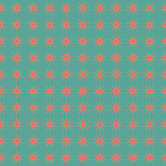 seamless pattern with flowers on green background