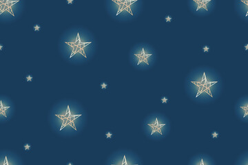 Obraz na płótnie Canvas Night stars light sky pattern