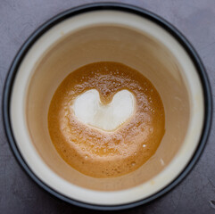 Amazing a heart shape formed on the bottom of my Piccolo Latte. After completing my coffee a love...