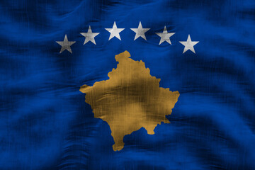National flag of Kosovo. Background  with flag  of Kosovo