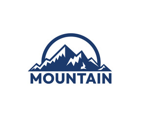 Simple Minimalist Mountain Logo Design Template