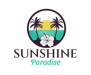 Tropical Beach Logo Business Logo design Template