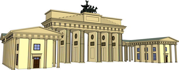 Brandenburg Gate IN Jerman WITH WHITE BAGROUND
