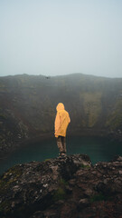 Lake in a volcano