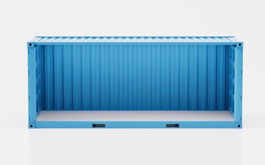 Cargo container, freight and export, 3d rendering.