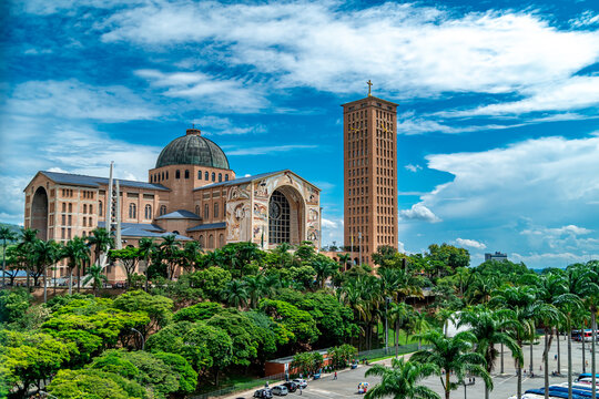 Aparecida, Brazil - March 13, 2022: Basilica of Our Lady of Aparecida
