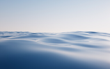 Empty water surface, 3d rendering.