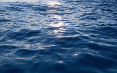 Empty water surface, 3d rendering.