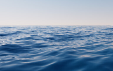 Empty water surface, 3d rendering.