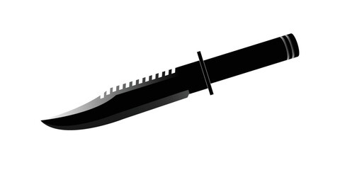 knife isolated on white background, vector knife