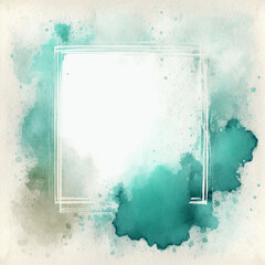 Teal and Gold Abstract Watercolor Background, Instagram Template Background, Social Media Branding