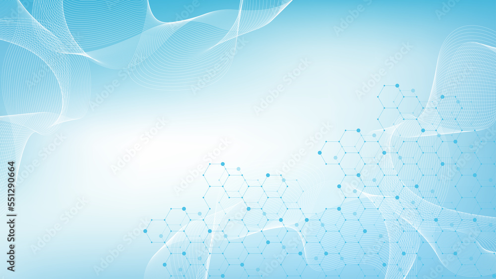 Aufkleber health care and medical pattern innovation concept science background design. abstract geometric hex