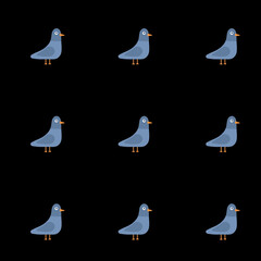 seamless pattern with birds
