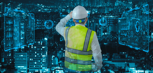 Smart city and communication network concept. Business Construction Concept,Marketing...