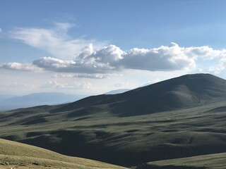 Mountains and clouds