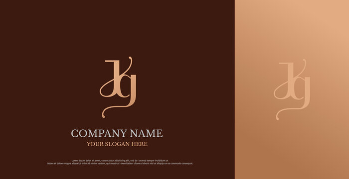 Initial JG Logo Design Vector 