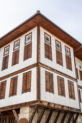 Traditional Ottoman house in Safranbolu. Safranbolu UNESCO World Heritage Site. Old wooden mansion turkish architecture. Wooden ottoman mansion