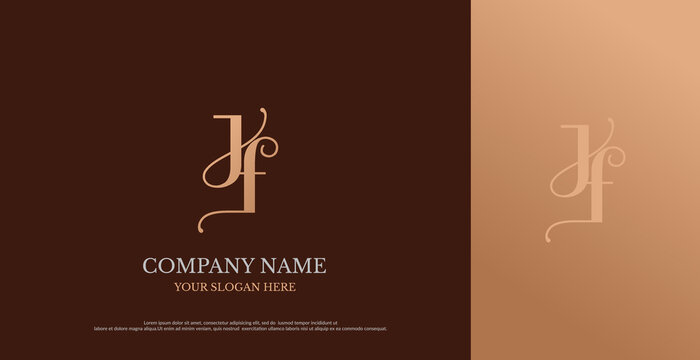 Initial JF Logo Design Vector 