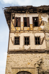 Traditional Ottoman house in Safranbolu. Safranbolu UNESCO World Heritage Site. Old wooden mansion turkish architecture. Wooden ottoman mansion. 
abandoned Turkish mansion.