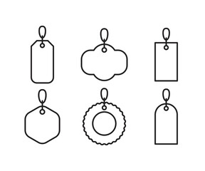 price tag and gift tag icons illustration