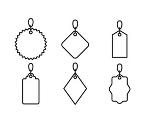 price tag and gift tag icons illustration