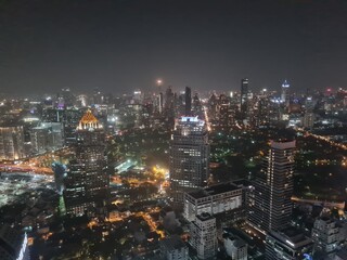Bangkok night sky view