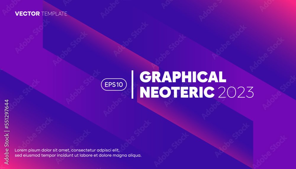 Poster abstract colorful geometric shape background. modern template layout. vector, 2023