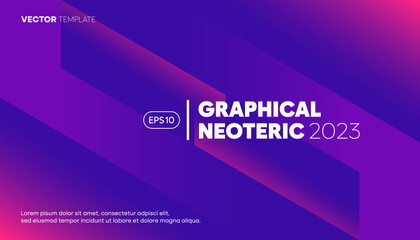 Abstract colorful geometric shape background. Modern template layout. Vector, 2023