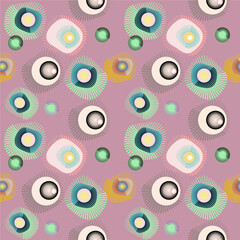 Circle lines, stacked circles, pastel pattern, freeform. Fabric concept, wrapping paper wallpaper.