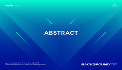 Modern blue geometric background. Future gradient shape composition for business and technology. Vector, 2023