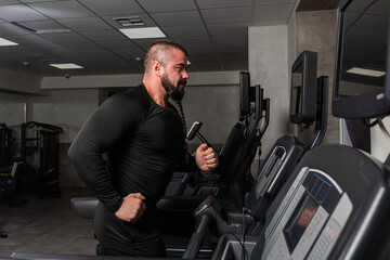 Treadmill workout fat burning in the gym