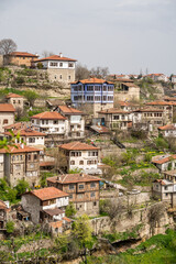 Traditional Ottoman Houses in Safranbolu. Ottoman houses.
Safranbolu UNESCO World Heritage Site. Old wooden mansions turkish architecture. Safranbolu landscape view.