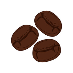 Coffee beans vector icon. Coffee beans isolated on white background. Perfect ingredients vector illustration