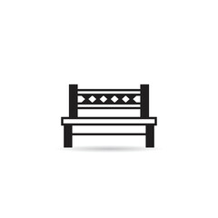 park bench icon on white background