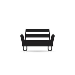 park bench icon on white background