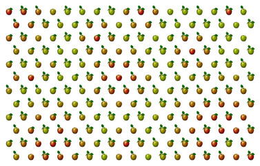 Pattern Grren and Red Apples