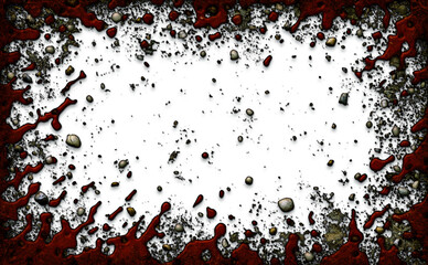 Blank Area Framed by Dirt, Rocks, and Blood