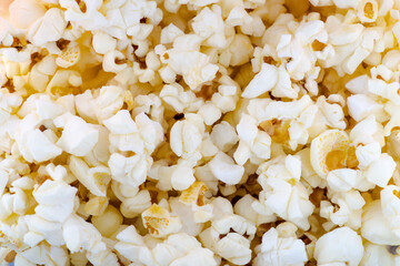 Freshly cooked, hot popcorn, suitable for an abstract background,diet concept