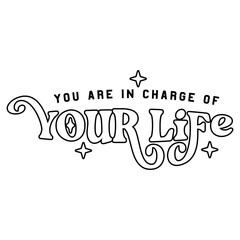 Law of attraction Quotes Typography Black and White 