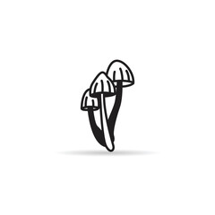 mushroom icon on white background illustration