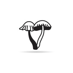 toadstool icon on white background illustration