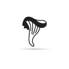 mushroom icon on white background illustration