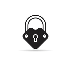 lock icon on white background