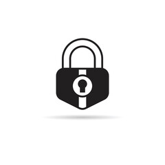 lock icon on white background