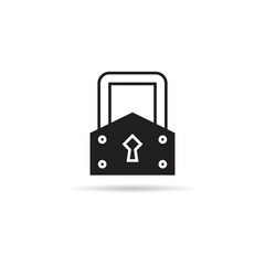 lock icon on white background