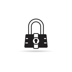 lock icon on white background