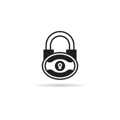 padlock icon on white background