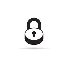 padlock icon on white background