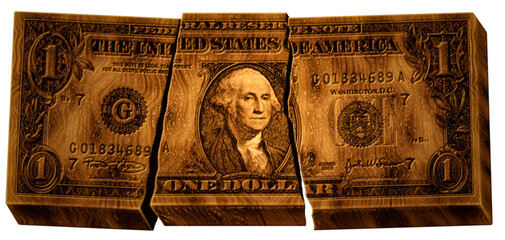 Broken Wooden Dollar