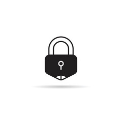 lock icon on white background